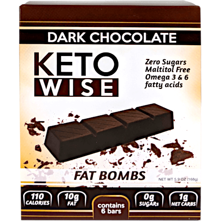 Keto Wise Fat Bombs - Dark Chocolate Bars Box